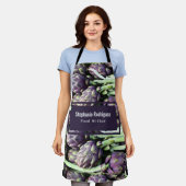 Moderne kleurrijke voedsel artisjokken schort (Gedragen)