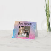 Moderne Kleurrijke Voeg Foto-Tekst Toe | Gefelicit Kaart (Voorkant)