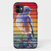 MODERNE KLEURRIJKE VOGEL IN BLOESEM ZONSONDERGANG Case-Mate iPhone CASE (Achterkant)