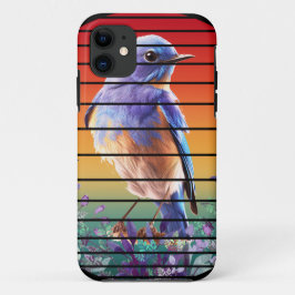 MODERNE KLEURRIJKE VOGEL IN BLOESEM ZONSONDERGANG Case-Mate iPhone CASE