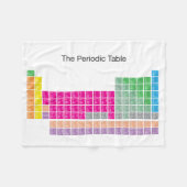 Moderne kleurrijke volledige periodieke tabel fleece deken (Voorkant (Horizontaal))