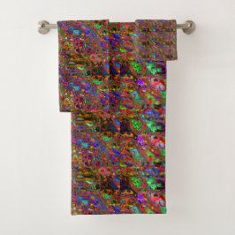 Moderne, kleurrijke vormgeving bad handdoek