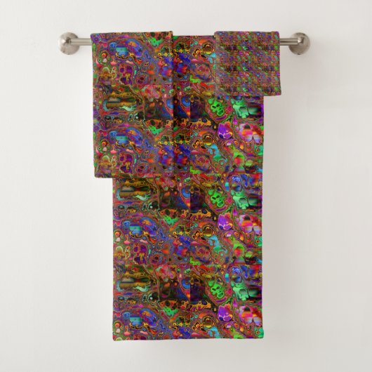 Moderne, kleurrijke vormgeving bad handdoek (Insitu)