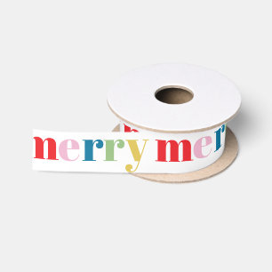Moderne Kleurrijke Vrolijke Cute Feestdag Satijnen Lint