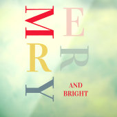 Moderne kleurrijke vrolijke en heldere Feestdagen Raamsticker (Vel 3)