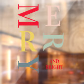 Moderne kleurrijke vrolijke en heldere Feestdagen Raamsticker (Vel 2)