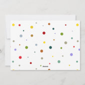 Moderne kleurrijke vrolijke en heldere typografie  feestdagenkaart (Achterkant)