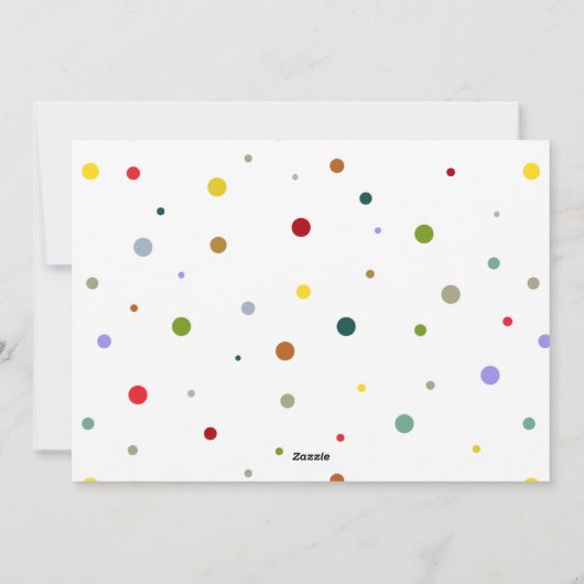 Moderne kleurrijke vrolijke en heldere typografie  feestdagenkaart (Achterkant)