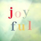 Moderne, kleurrijke, vrolijke Feestdagen Windows C Raamsticker (Vel 3)