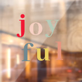 Moderne, kleurrijke, vrolijke Feestdagen Windows C Raamsticker (Vel 2)