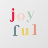 Moderne, kleurrijke, vrolijke Feestdagen Windows C Raamsticker (Vel)