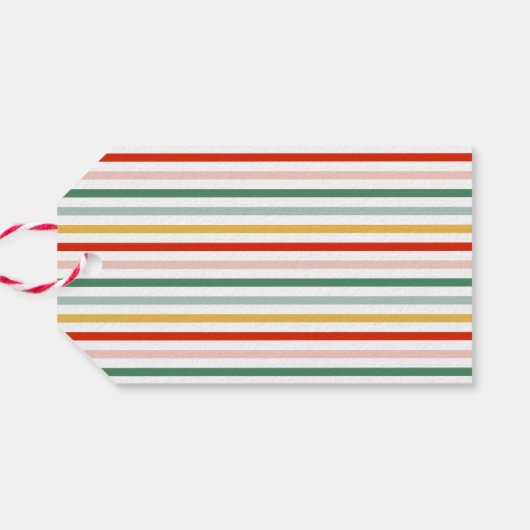 Moderne Kleurrijke Vrolijke Kerstmis Cadeaulabel (Achterkant Horizontaal)