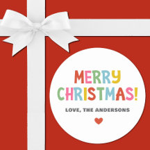 Moderne Kleurrijke Vrolijke Kerstmis