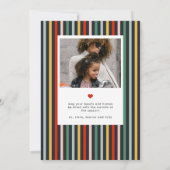 Moderne Kleurrijke Vrolijke Kerstmisfoto Feestdagenkaart (Achterkant)