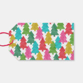 Moderne Kleurrijke Vrolijke Kerstmisnaam Cadeaulabel (Achterkant Horizontaal)