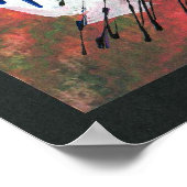 Moderne, kleurrijke waterverf 2 Vrijheidsbeeld Poster (Hoek)