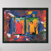 Moderne, kleurrijke waterverf 2 Vrijheidsbeeld Poster (Voorkant)