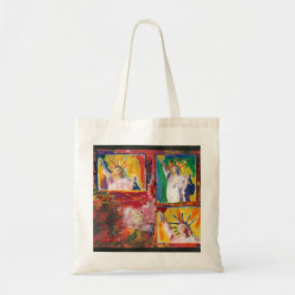 Moderne, kleurrijke waterverf 3 Vrijheidsbeeld Tote Bag