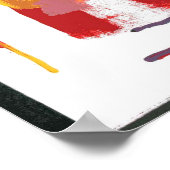 Moderne kleurrijke waterverf 9-11 Vrijheidsbeeld Poster (Hoek)