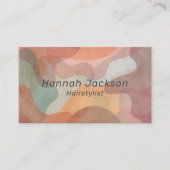 Moderne Kleurrijke Waterverf Abstract Professionee Visitekaartje (Voorkant)