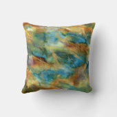 Moderne kleurrijke Waterverf Abstracte kunst Kussen (Achterkant)