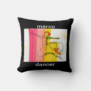 Moderne, kleurrijke waterverf Ballerina Geometric Kussen