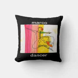 Moderne kleurrijke waterverf Ballerina Geometrisch Kussen