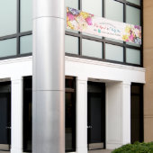 Moderne kleurrijke Waterverf bloemen bruiloft welk Spandoek (Buitenkant Gebouw)