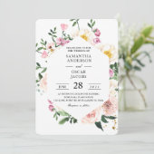 Moderne, kleurrijke Waterverf bloemen Kaart (Staand voorkant)