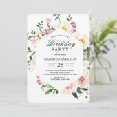 Moderne, kleurrijke Waterverf bloemen Kaart (Staand voorkant)