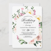 Moderne, kleurrijke Waterverf bloemen Kaart (Voorkant)