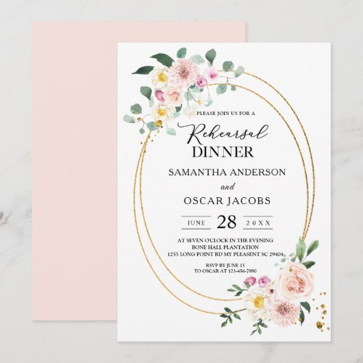 Moderne, kleurrijke Waterverf bloemen Kaart (Voorkant / Achterkant)