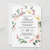 Moderne, kleurrijke Waterverf bloemen Kaart (Voorkant)