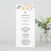 Moderne, kleurrijke Waterverf bloemen Menu (Staand voorkant)