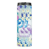 Moderne kleurrijke Waterverf bloemenpatroon Thermosbeker (Achterkant)