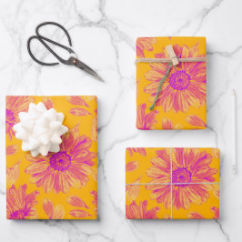 Moderne kleurrijke Waterverf bloemmotief Inpakpapier Vel