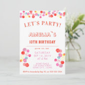 Moderne kleurrijke Waterverf Blots Kids Verjaardag Kaart (Staand voorkant)