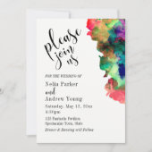 Moderne, kleurrijke Waterverf "Gelieve toe te tred Kaart (Voorkant)