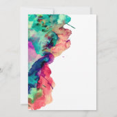 Moderne, kleurrijke Waterverf "Gelieve toe te tred Kaart (Achterkant)