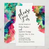 Moderne, kleurrijke Waterverf "Gelieve toe te tred Kaart (Voorkant / Achterkant)