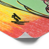 Moderne kleurrijke waterverf Lady Liberty Pop Art Poster (Hoek)