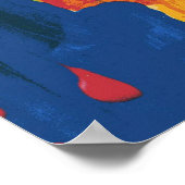 Moderne kleurrijke waterverf Lady Liberty Poster (Hoek)