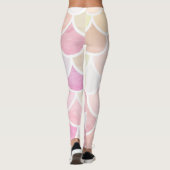 Moderne kleurrijke Waterverf Mermaid Scales Patroo Leggings (Achterkant)