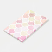 Moderne kleurrijke Waterverf Mermaid Scales Patroo Post-it® Notes (Schuin)