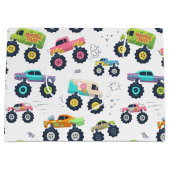 Moderne, kleurrijke Waterverf monster-wagens Groot Cadeauzakje (Voorkant)