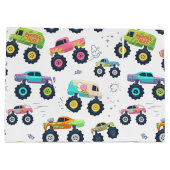 Moderne, kleurrijke Waterverf monster-wagens Groot Cadeauzakje (Achterkant)