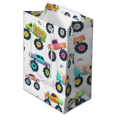 Moderne, kleurrijke Waterverf monster-wagens Medium Cadeauzakje (Voorkant Gekanteld)