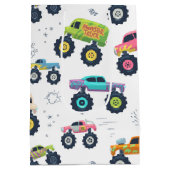 Moderne, kleurrijke Waterverf monster-wagens Medium Cadeauzakje (Achterkant)