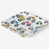 Moderne, kleurrijke Waterverf monster-wagens Papieren Bordje (Gebogen)