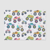 Moderne, kleurrijke Waterverf monster-wagens Tissuepapier (Voorkant)